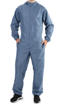 Lackieroverall blau Polyester