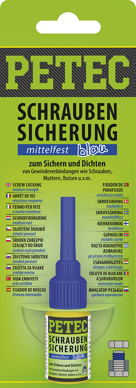 PETEC Schraubensicherung mittelfest 5-g-Flasche