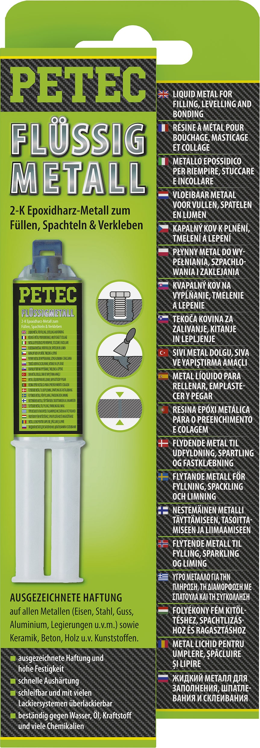 PETEC Flüssigmetall, 2-K-Epoxidharz-Metall