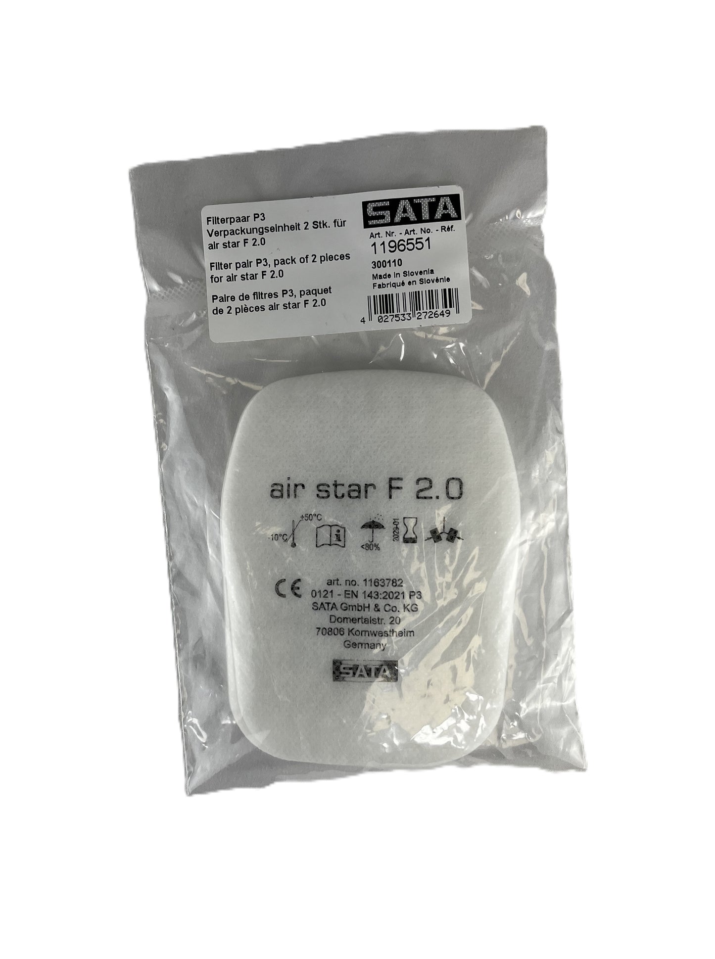 Filterpaar P3 für air star Atemschutzmaske F 2.0