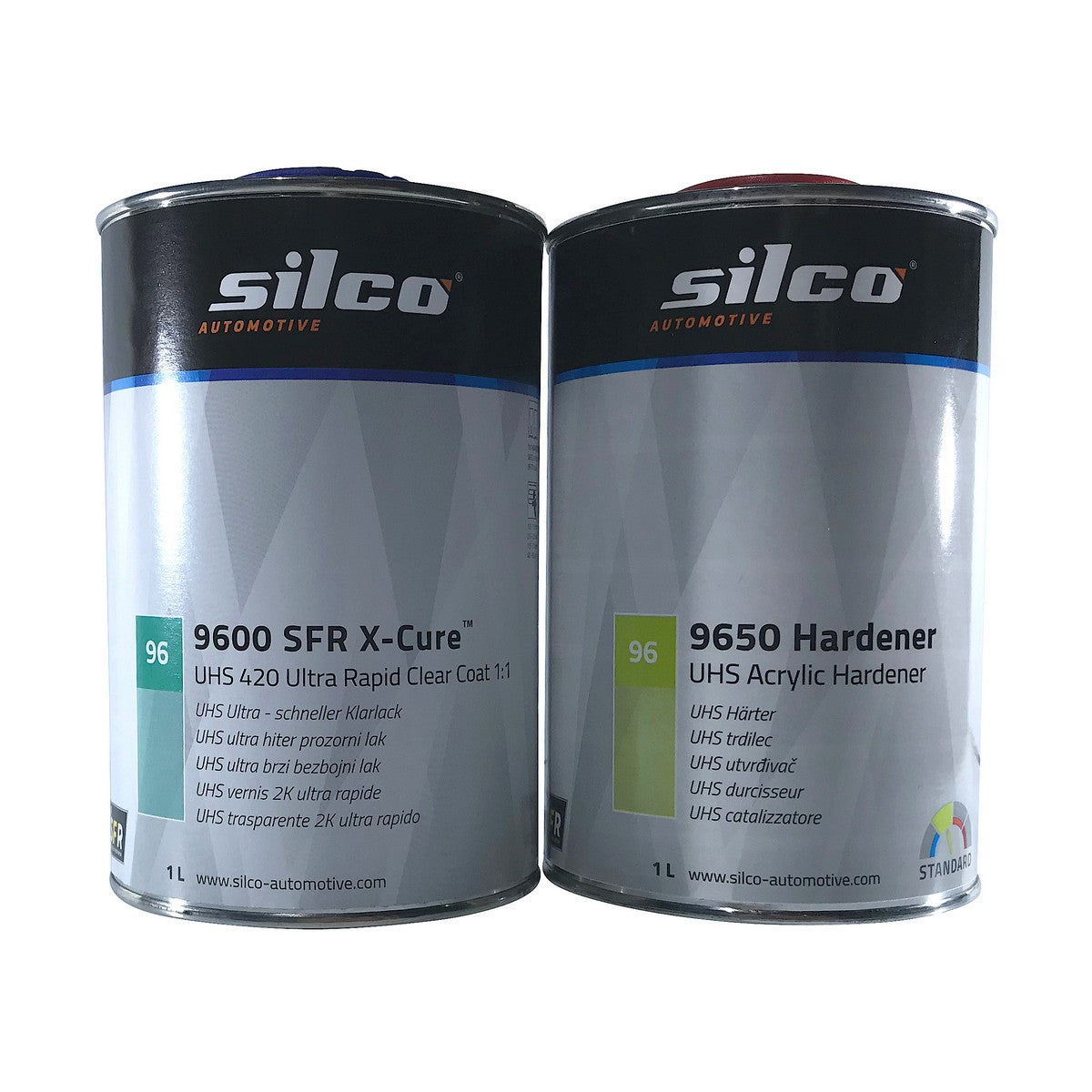 Set verfügbar in 2 Größen: silco Klarlack 9600 mit Härter 9650