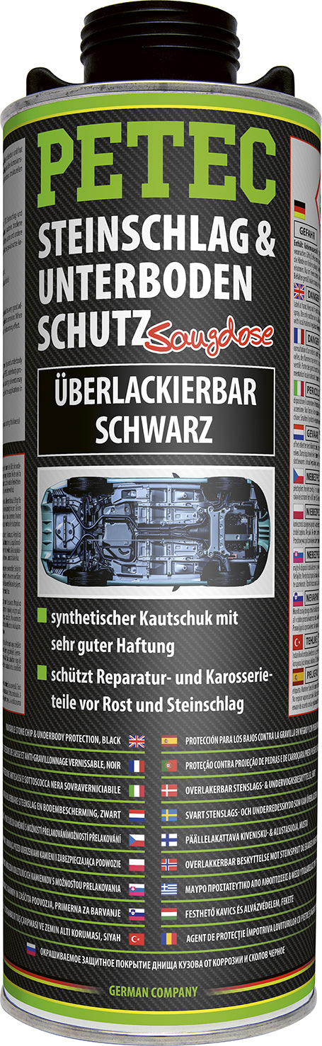 Petec Steinschlag-und Unterbodenschutz 1l in Kartusche schwarz