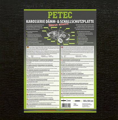 DÄMM- UND SCHALLSCHUTZPLATTE, BITUMEN, SCHWARZ