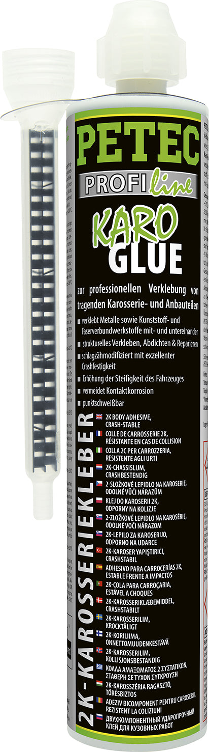 PETEC KARO GLUE, 2K KAROSSERIEKLEBER, COAXIALKARTUSCHE 195ML