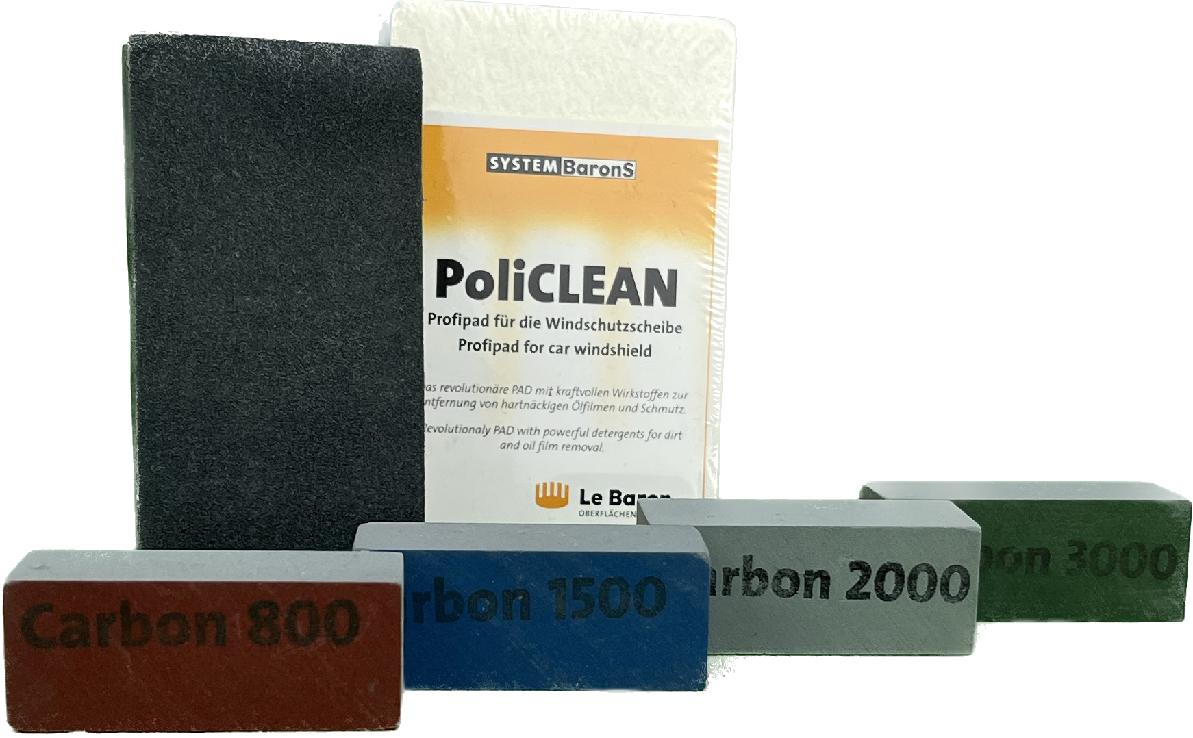 FiniBox mit Blocks P 800, P 1500, P 2000, P 3000 und Abziehpad & PoliClean