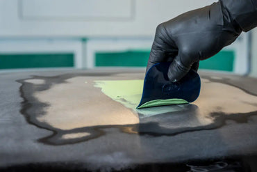 FINIXA Gummispachtel schwarz, flexibel mit Spachtelauftrag