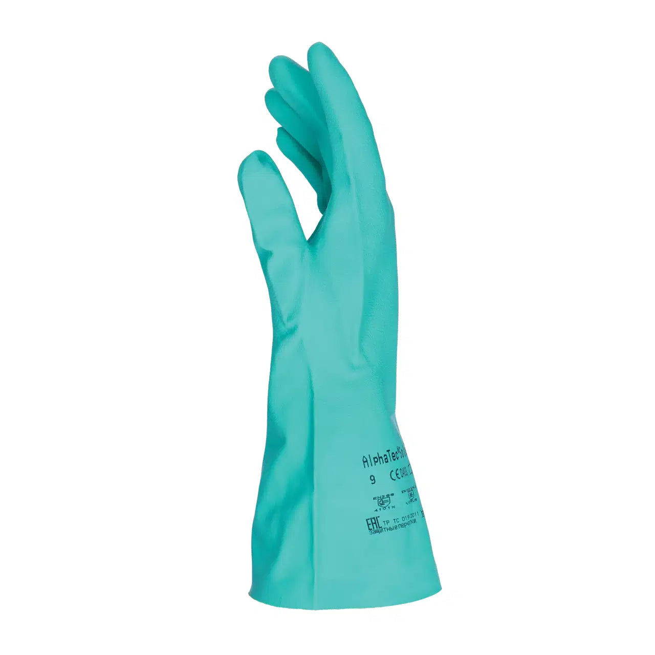 FINIXA Nitril-Handschuh grün Seitenansicht