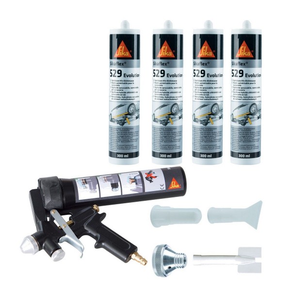 Sikaflex Dichtstoff 529 Evolution - Aktions-Set mit SprayGun Druckluftpistole